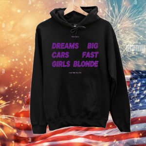 Alternative view of Dreams Big Cars Fast Girls Blonde T-Shirt