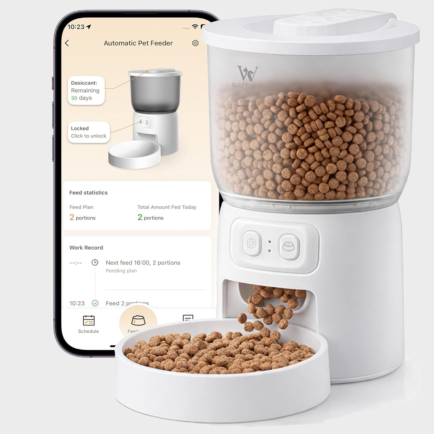 WiFi Automatic Cat Feeder – Smart App Control, Timed Portion Food Dispenser, Up to 10 Meals Daily, Dual Power Supply for Cats & Small Dogs - Image 7