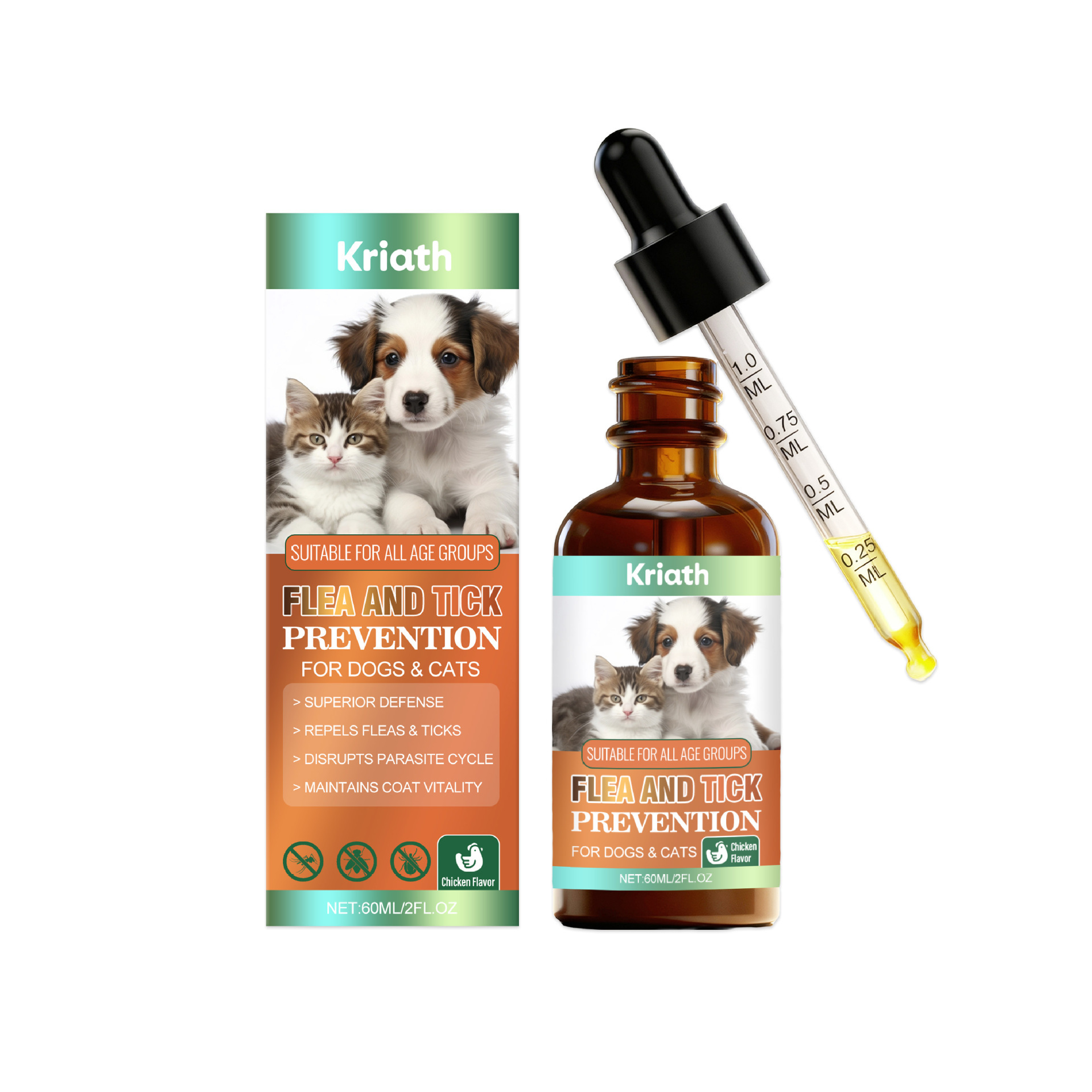 Flea And Tick Prevention Support Drops For Dogs And Cats - Image 2